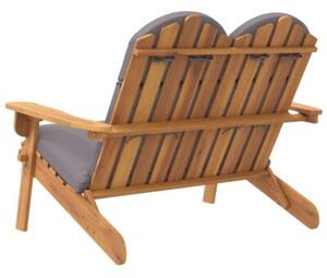 Ławka ogrodowa adirondack z poduszkami, 126 cm, drewno akacjowe