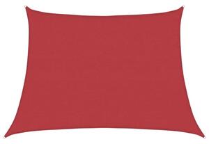 Żagiel przeciwsłoneczny, 160 g/m², czerwony, 4/5x3 m, hdpe