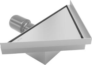 Mexen Flat wpust podłogowy trójkątny 20 x 20 cm, chrom - 1010320