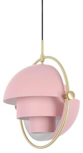 Różowa lampa wisząca Varia kulista z regulacją do sypialni - różowy
