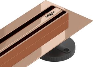 Mexen Flat 360° Slim odpływ liniowy obrotowy 60 cm, różowe złoto - 1641060