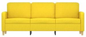 Sofa 3-osobowa, jasnoÅ¼Ã³Åta, 180 cm, tapicerowana tkaninÄ