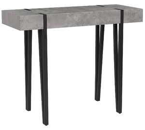 Konsola stolik do przedpokoju salon metalowe nogi 100x40cm imitacja betonu Adena Beliani