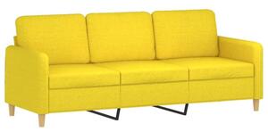 Sofa 3-osobowa, jasnoÅ¼Ã³Åta, 180 cm, tapicerowana tkaninÄ