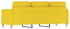 Sofa 3-osobowa, jasnoÅ¼Ã³Åta, 180 cm, tapicerowana tkaninÄ