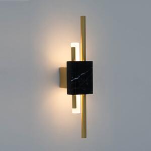 Nowoczesna lampa ścienna Evans LED 4W 3000K czarna złota - czarny