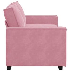 Sofa 2-osobowa, rÃ³Å¼owy, 180x78x84 cm, tapicerowana aksamitem
