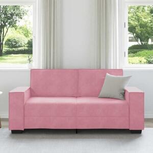 Sofa 2-osobowa, rÃ³Å¼owy, 180x78x84 cm, tapicerowana aksamitem