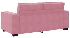 Sofa 2-osobowa, rÃ³Å¼owy, 180x78x84 cm, tapicerowana aksamitem