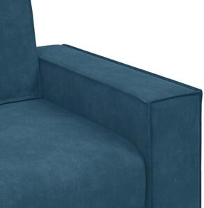 Sofa 2-osobowa, niebieski, 160x78x84 cm, tapicerowana aksamitem