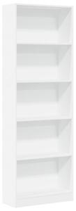 Regał na książki biały 60x24x176 cm drewno konstrukcyjne