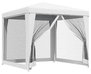 Namiot imprezowy z 4 siatkowymi ściankami, 2,5x2,5 m, biały