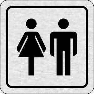 Tabliczka na drzwi -WC damsko - męski