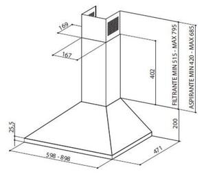 Okap FABER Value PB BK 60 Czarny
