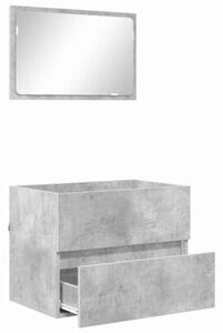 Zestaw mebli łazienkowych betonowy szary 60 x 38,3 x 45 cm