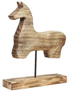 Figurka dekoracyjna nowoczesna kształt konia jasne drewno stojak Colima Beliani