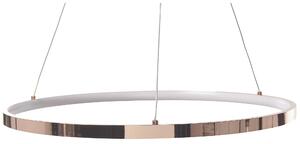 Nowoczesna lampa wisząca LED okrągła pierścień metalowa ø 50 cm różowe złoto Jordan Beliani