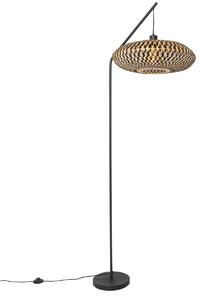 Orientalna lampa podłogowa czarny bambus - Ostrawa Oswietlenie wewnetrzne