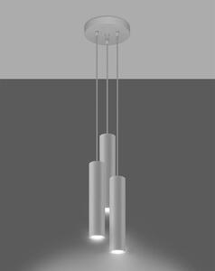 Biała potrójna lampa wisząca tuba nad stół - S755-Lagor