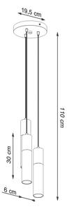 Czarna industrialna lampa wisząca tuba - S756-Borgis