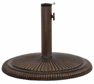 Podstawa pod parasol, brązowa, 45x45x30 cm, żeliwo