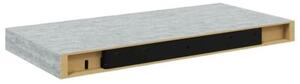 Półki ścienne, 4 szt., szarość betonu, 50x23x3,8 cm, mdf