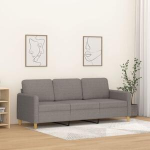 Sofa 3-osobowa, kolor taupe, 180 cm, tapicerowana tkaninÄ