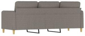 Sofa 3-osobowa, kolor taupe, 180 cm, tapicerowana tkaninÄ