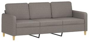Sofa 3-osobowa, kolor taupe, 180 cm, tapicerowana tkaninÄ