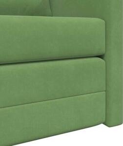 Sofa bed jasnozielony 204 x 122 x 60 cm aksamit