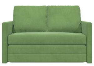Sofa bed jasnozielony 204 x 122 x 60 cm aksamit