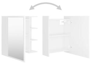 Szafka z lustrem, biała 62,5x20,5x64 cm materiał drewnopochodny