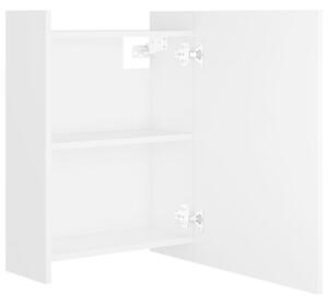 Szafka z lustrem, biała 62,5x20,5x64 cm materiał drewnopochodny