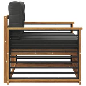 Zestaw mebli ogrodowych z litego drewna akacjowego z poduszkami, modułowy, nowoczesny design