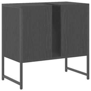 Szafka pod umywalkę z drzwiami czarny dąb 60 x 30 x 60 cm