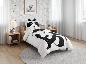 Bawełniana pościel do łóżeczka RACCOON czarno-biała Rozmiar pościeli: 40 x 60 cm | 100 x 135 cm