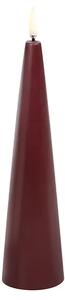 Uyuni Lighting - Świeca Stożkowa LED 5,8x21,5 cm Wine Czerwony/Smooth
