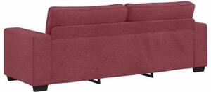 Sofa 3-osobowa, winna czerwieÅ, 220x77x82 cm, tkaninÄ