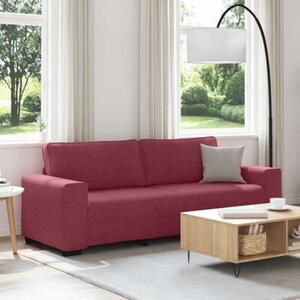 Sofa 3-osobowa, winna czerwieÅ, 220x77x82 cm, tkaninÄ