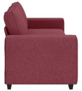 Sofa 3-osobowa, winna czerwieÅ, 220x77x82 cm, tkaninÄ