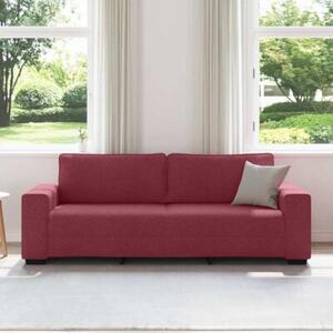 Sofa 3-osobowa, winna czerwieÅ, 220x77x82 cm, tkaninÄ