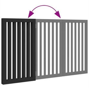 Składana bramka dla psa, 3 panele, czarna, 150 cm