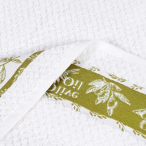 Goldea ręcznik kuchenny frotte - oliwki na białym 40 x 60 cm