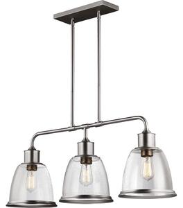 Elstead Feiss FE-HOBSON-3P-SN - Żyrandol na drążku HOBSON 3xE27/60W/230V ED0582