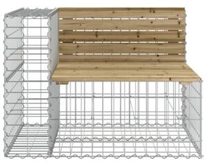 Ławka ogrodowa z gabionem, 184x71x65,5 cm, impregnowana sosna