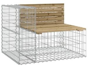 Ławka ogrodowa z gabionem, 184x71x65,5 cm, impregnowana sosna