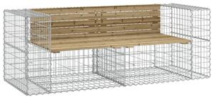 Ławka ogrodowa z gabionem, 184x71x65,5 cm, impregnowana sosna