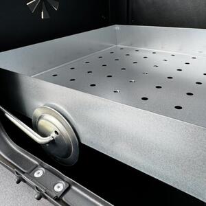 Grill węglowy z żeliwnym rusztem 113,5x50x107 cm ogrodowy XXL z pokrywą