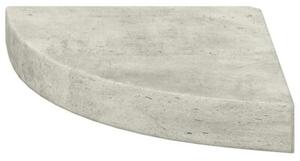 Narożne półki ścienne, 4 szt., szarość betonu, 25x25x3,8 cm mdf