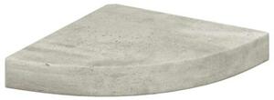 Narożne półki ścienne, 4 szt., szarość betonu, 25x25x3,8 cm mdf